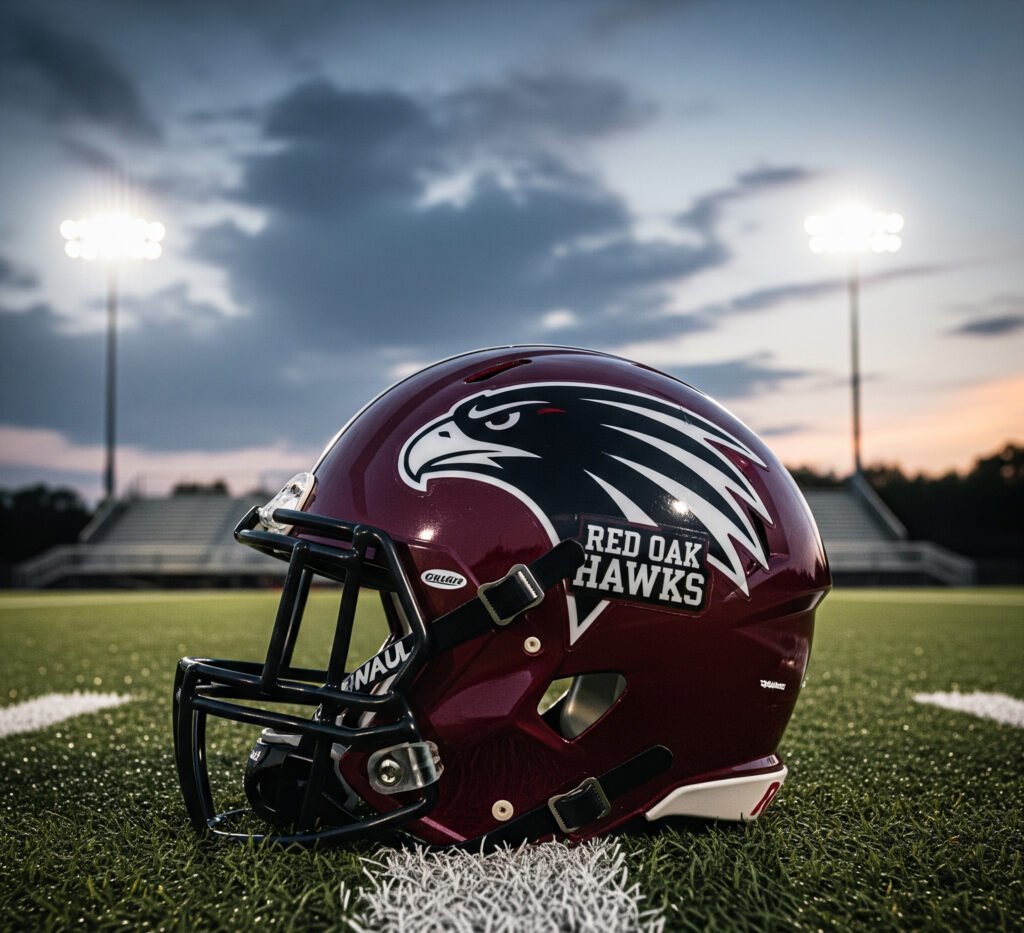 Red Oak Hawks Logo Football