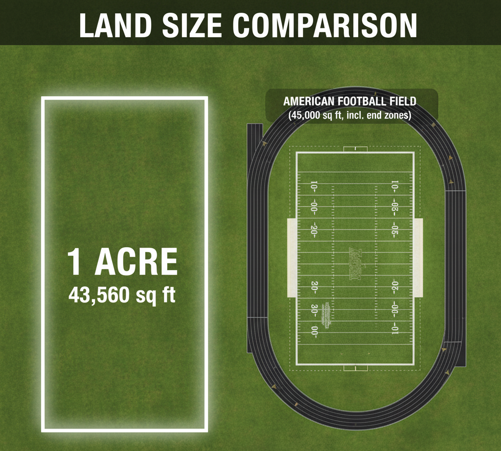 1 Acre vs Football Field