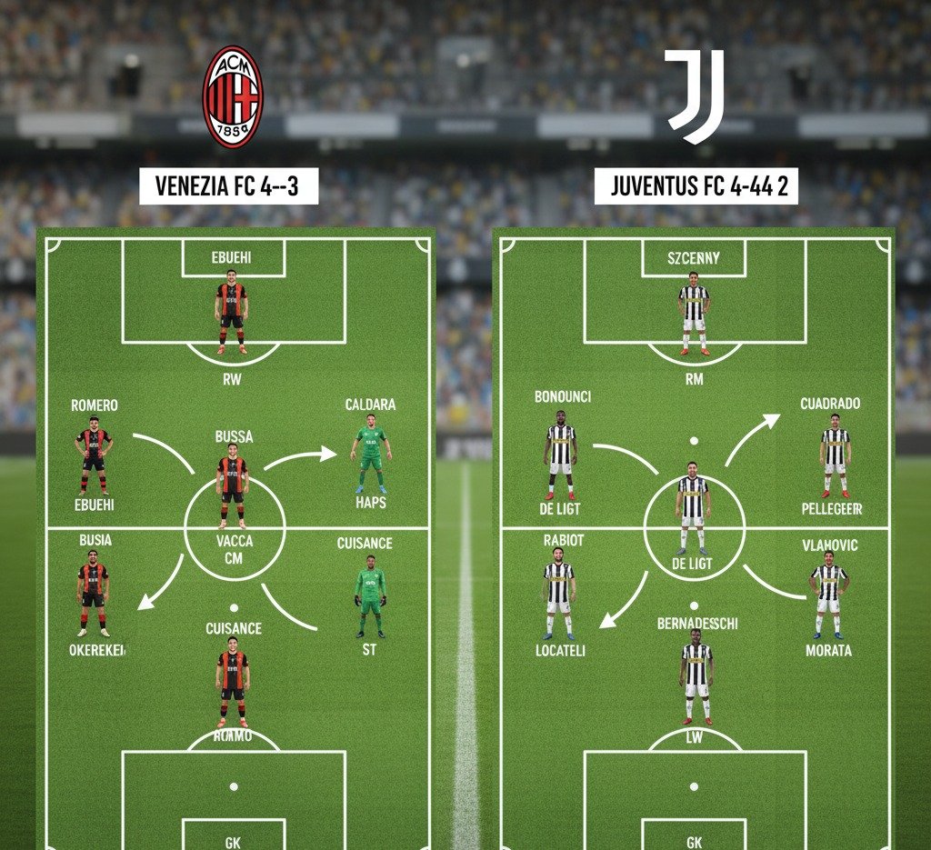 Formazioni Venezia Football Club vs Juventus Football Club