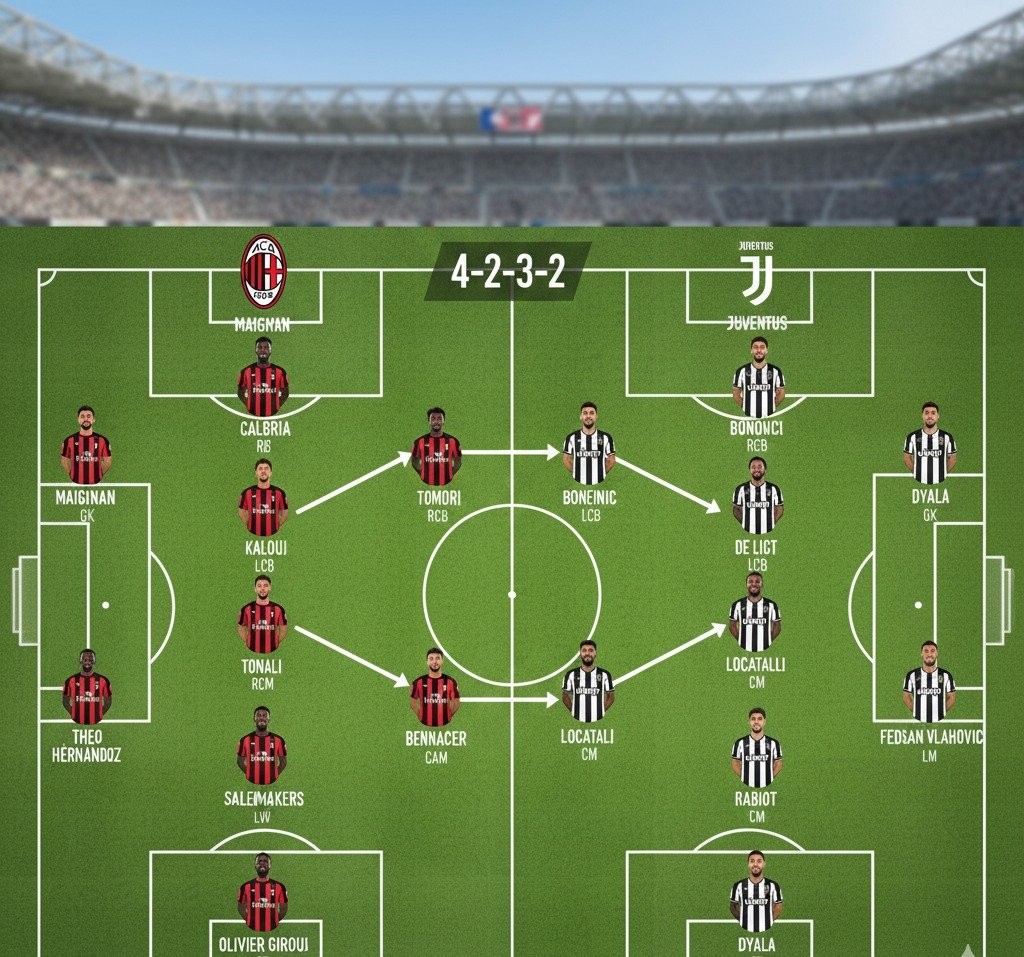 Formazioni AC Milan vs Juventus Football Club
