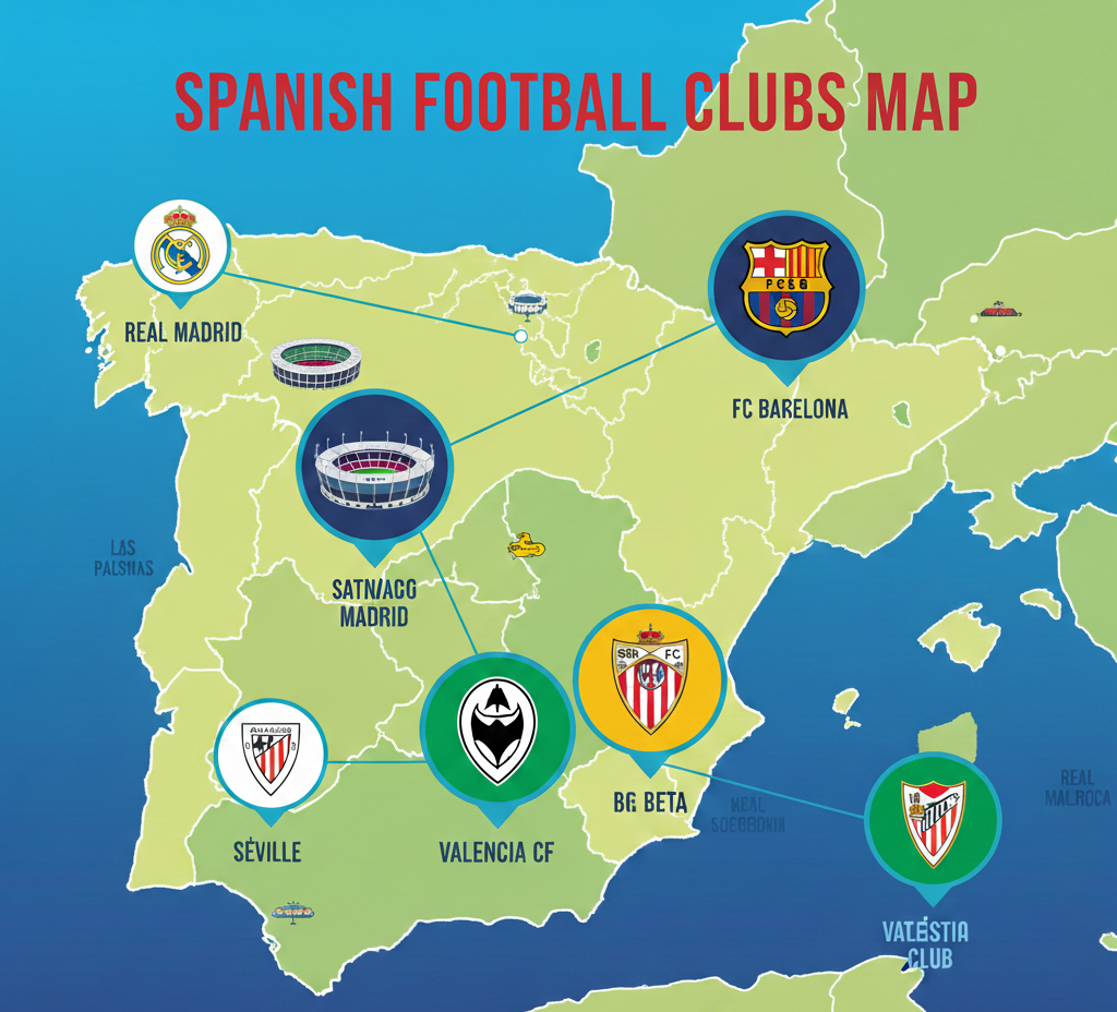 Spanish Football Clubs Map