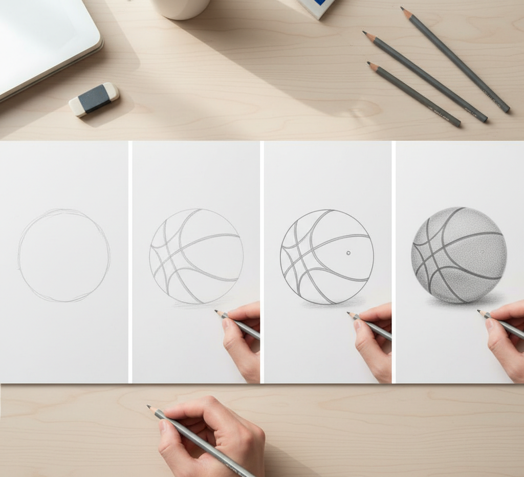 How to Draw a Basketball