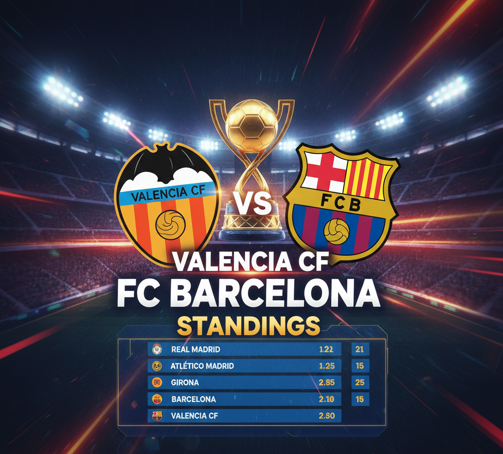 Valencia CF vs FC Barcelona Standings