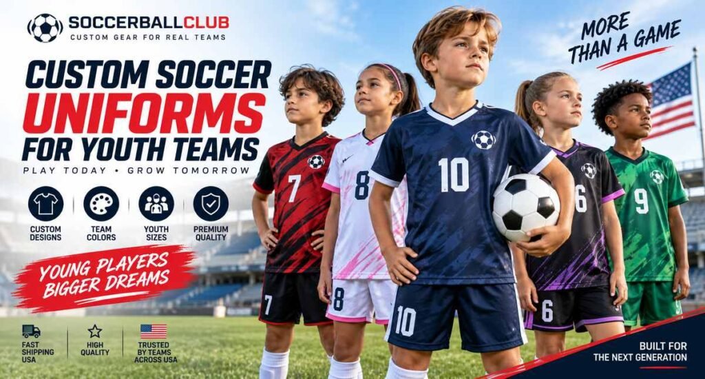 Custom soccer uniforms for youth teams in the USA